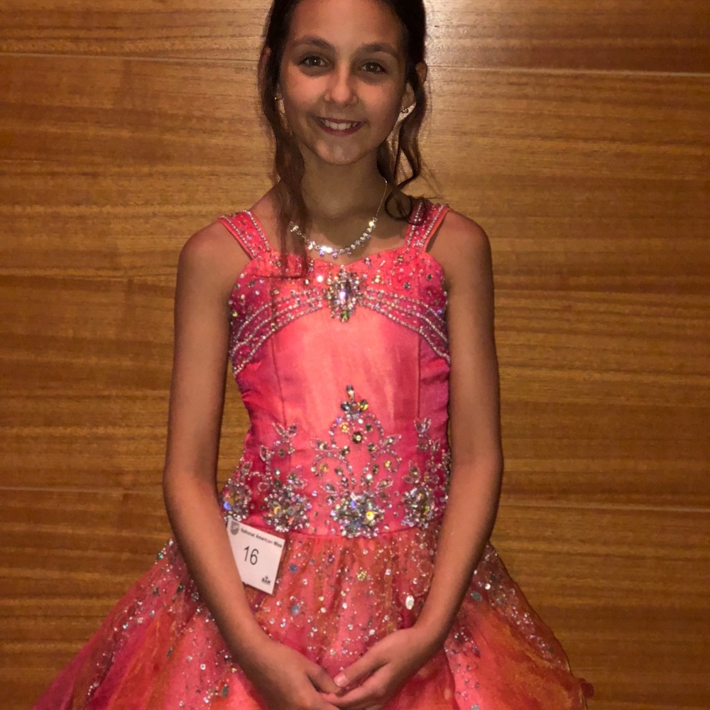 Coral pageant dress